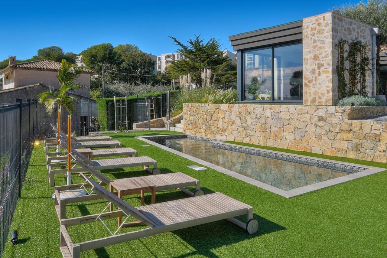 Immogroom - Superbe Villa - Piscine - Vue Mer - Parking - Clim Vallauris Dış mekan fotoğraf
