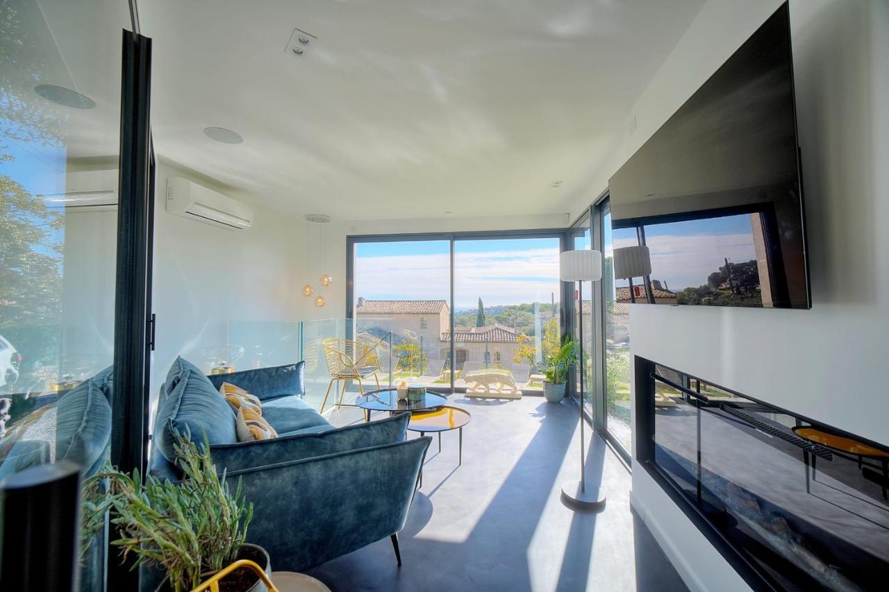 Immogroom - Superbe Villa - Piscine - Vue Mer - Parking - Clim Vallauris Dış mekan fotoğraf