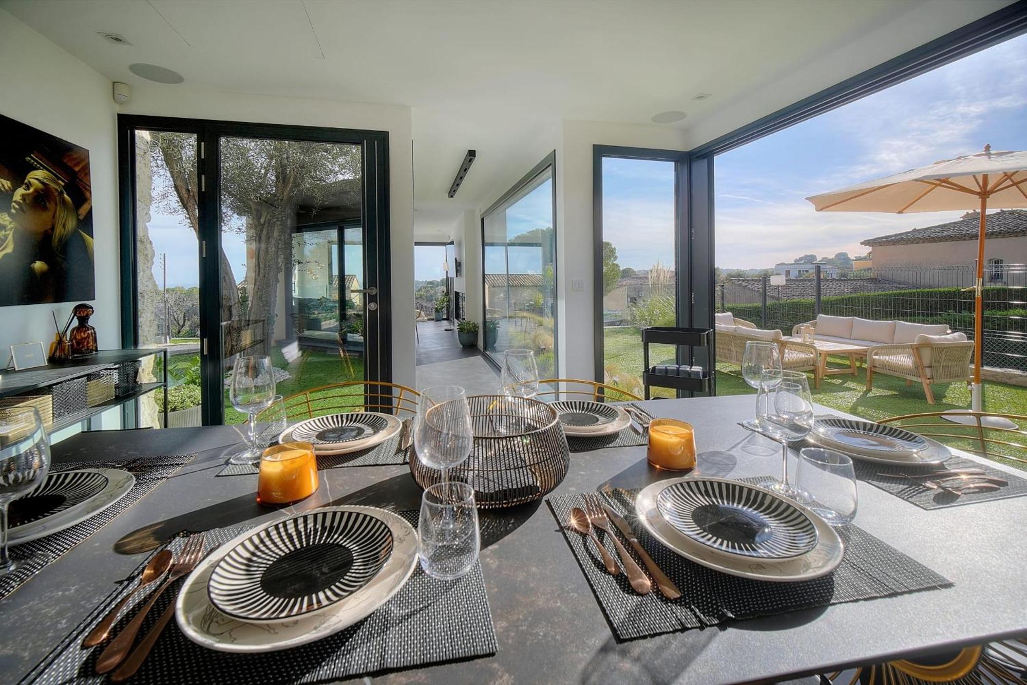 Immogroom - Superbe Villa - Piscine - Vue Mer - Parking - Clim Vallauris Dış mekan fotoğraf